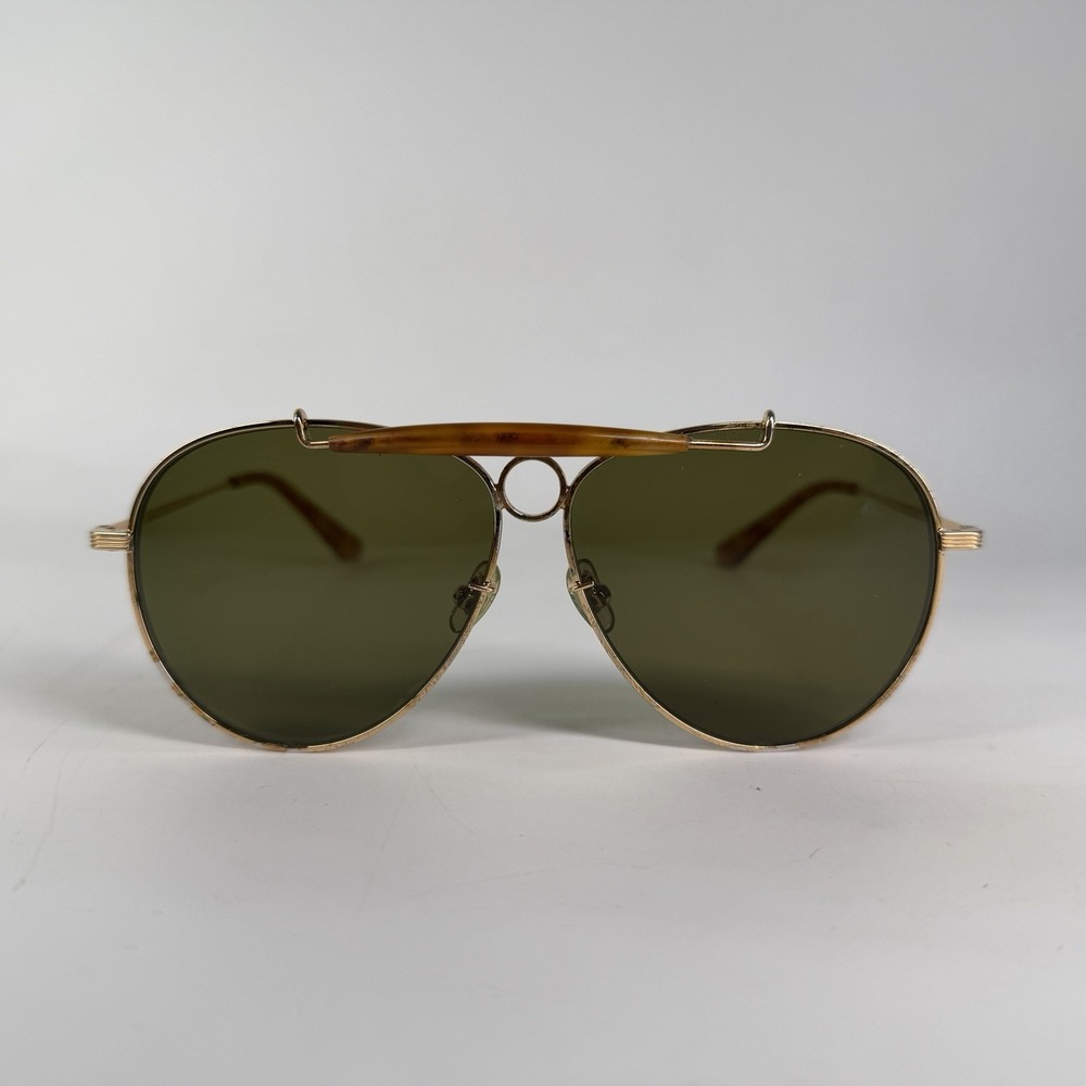 Krewe Polar Aviator Mens Sunglasses 59 [] 11 Military Gold Tone & Tortoise